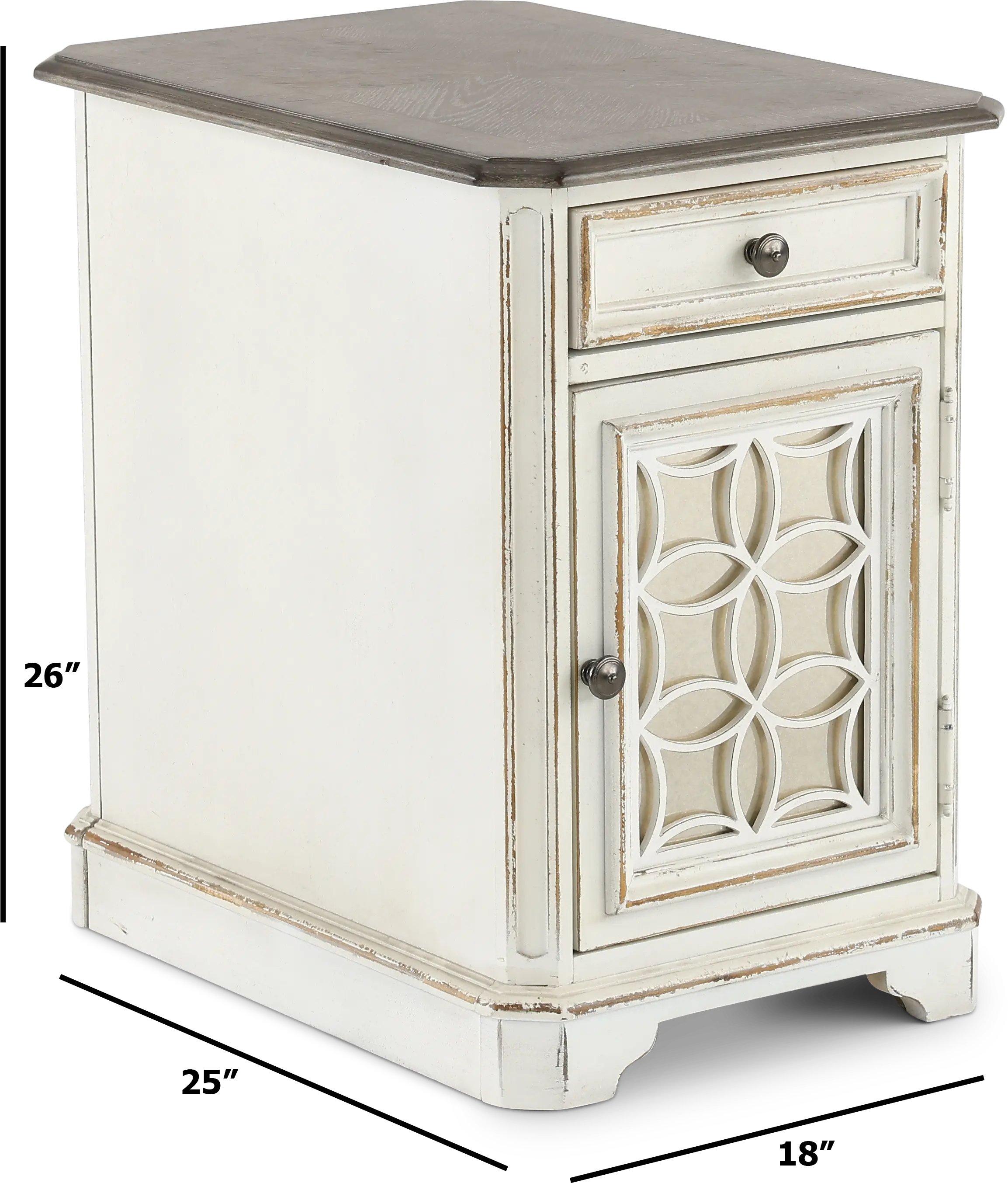 Magnolia Manor Antique White Side Table