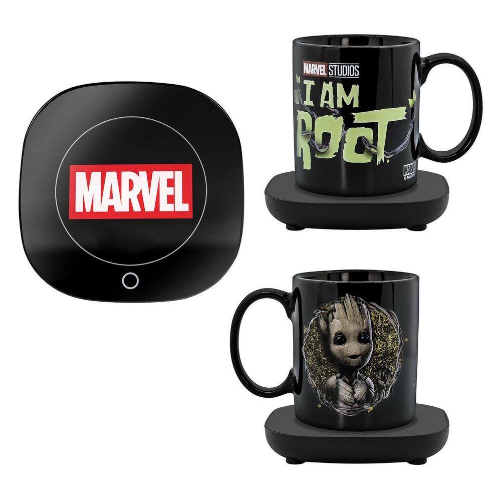 Uncanny Brands Marvel's Single- Cup 'I Am Groot' Black Coffee Mug with Warmer for Your Drip Coffee Maker MW1-MVM-GR1