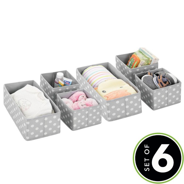 Mdesign Fabric Baby Nursery Organizers Set Of 6