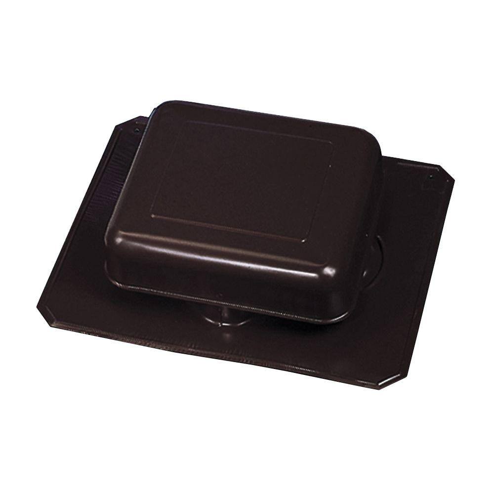 Master Flow 50 sq. in. NFA Aluminum Square-Top Roof Static Vent in Black R50ABL