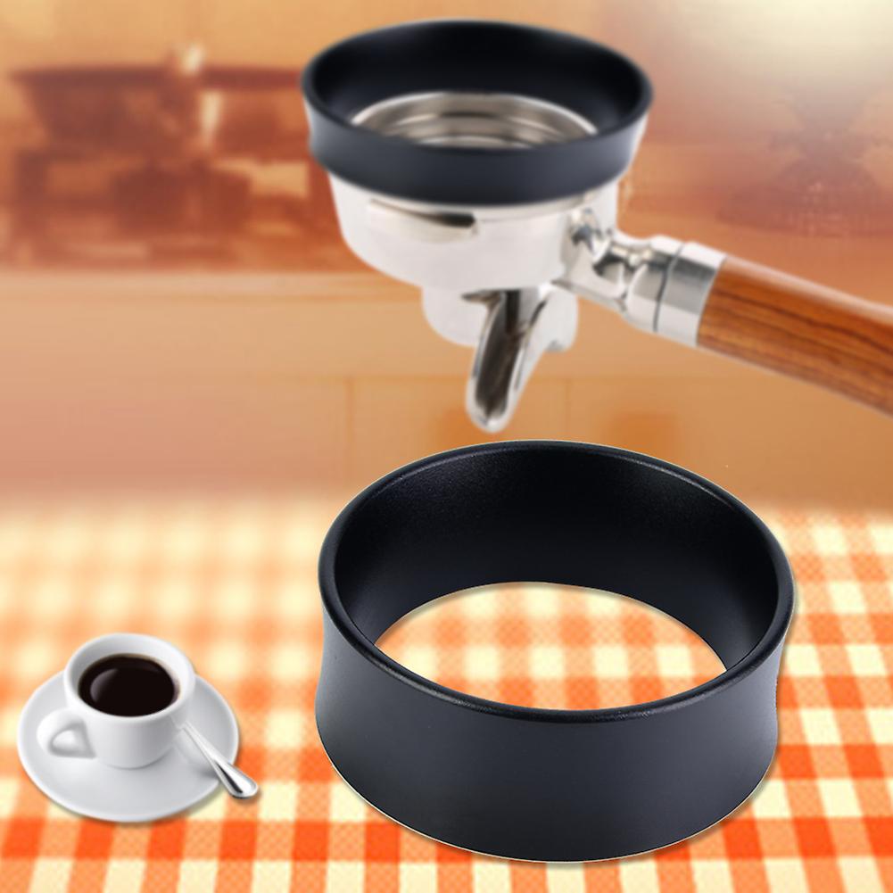 58mm Espresso Coffee Dosing Ring Coffee Filter Replacement Funnel (Aluminum Alloy Black)