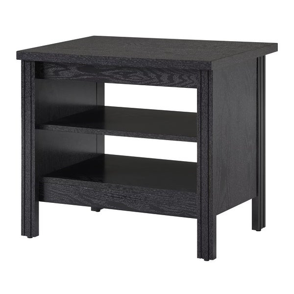 Classic End Table Nightstand， Side Table with Storage Shelf (Set of 2)