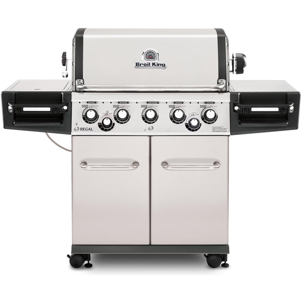 Broil King 958344 Regal S590 Pro 5-Burner Propane Grill w/ Rotisserie and Side Burner  Stainless Steel