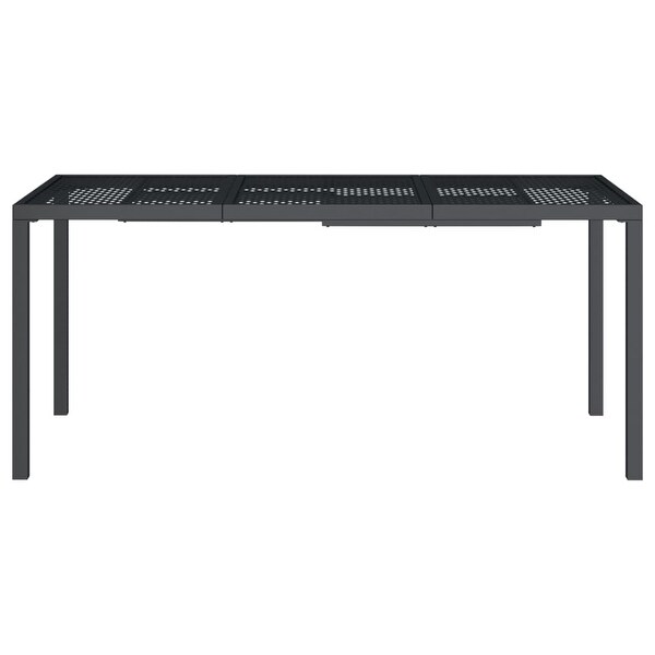 vidaXL Patio Table Patio Furniture Dining Table for Garden Anthracite Steel