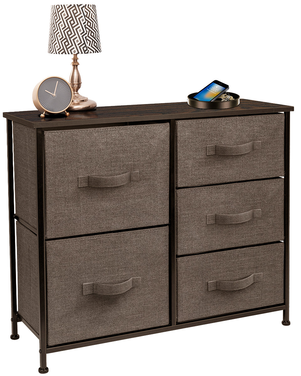 5 Drawers Chest Dresser - Brown