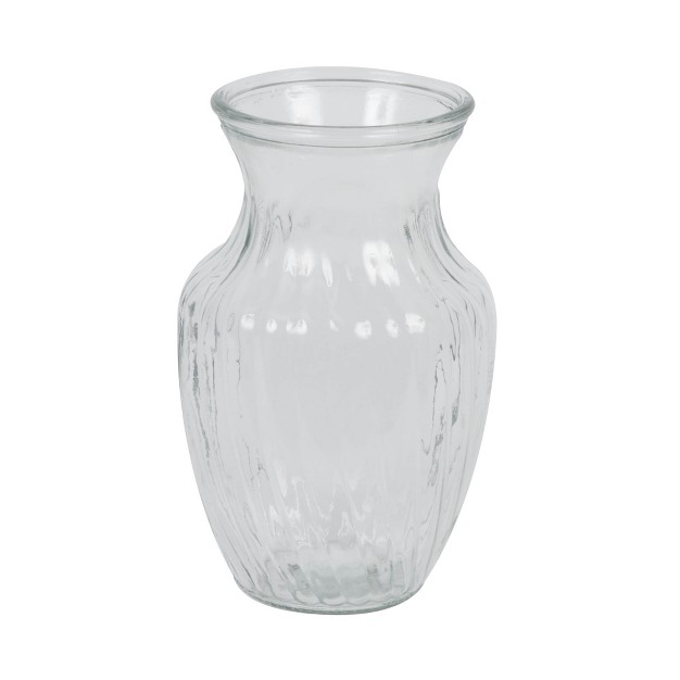 Clear Rose Vase Includes Two Pieces Per Set