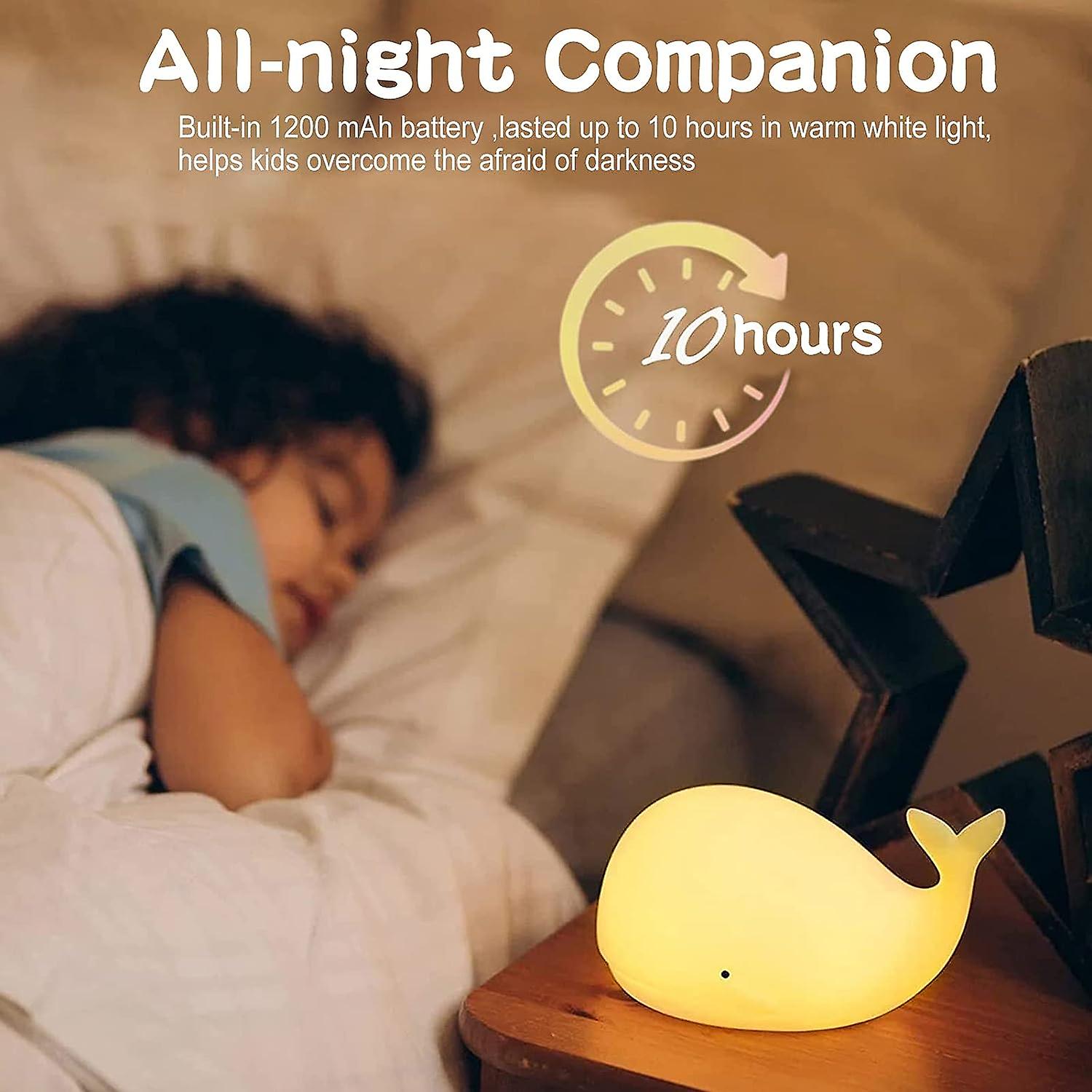 Kids Night Light， Whale Nursery Led Night Lights With Timer Baby Nightlight Cute Animal Night Lamp， Birthday Christmas Gifts For Girls And Boys