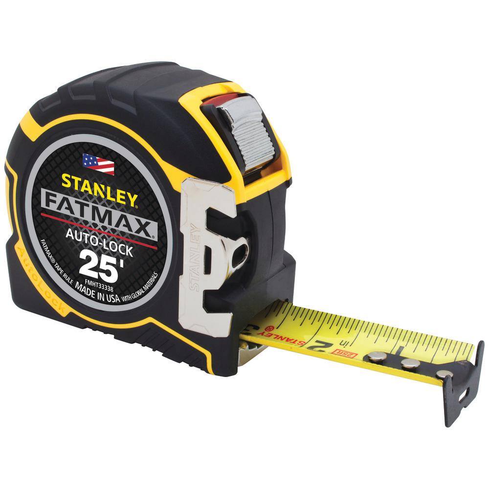 Stanley 31 in. 2-Way Adjustable Plastic Folding Sawhorse (2 Pack) and FATMAX 25 ft. x 1-14 in. Auto Lock Tape Measure STST60626W38L