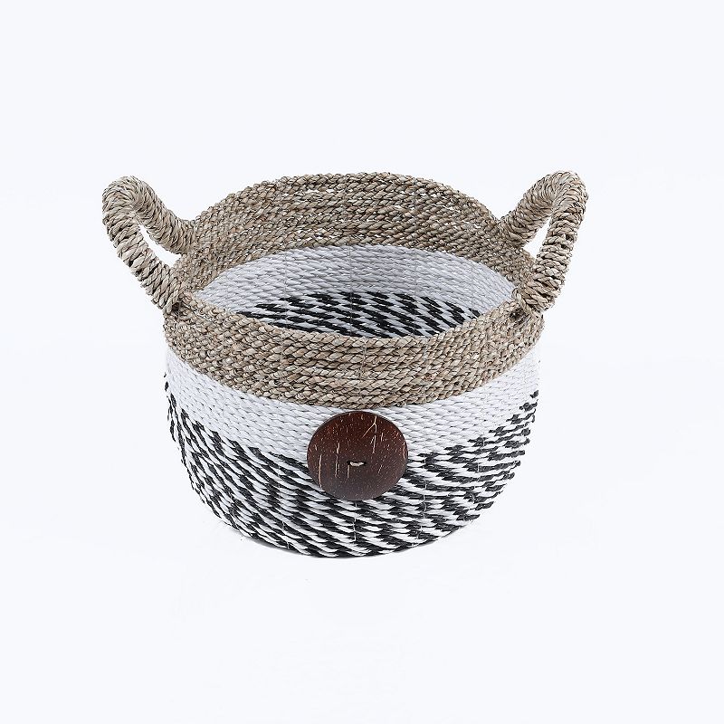 Saddle River Raffia and Seagrass Basket 3-piece Set