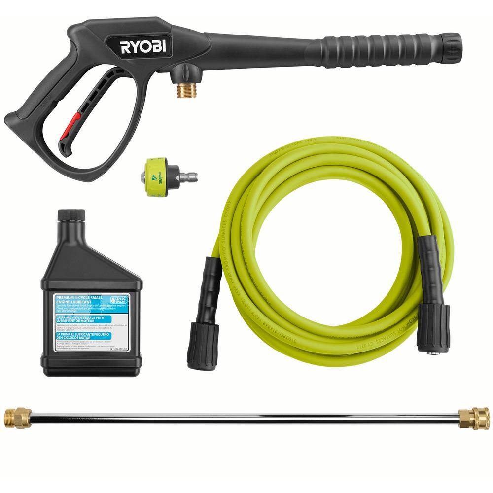 RYOBI 3100 PSI 2.3 GPM Honda Gas Pressure Washer and Extension Pole with Brush RY803023-EP