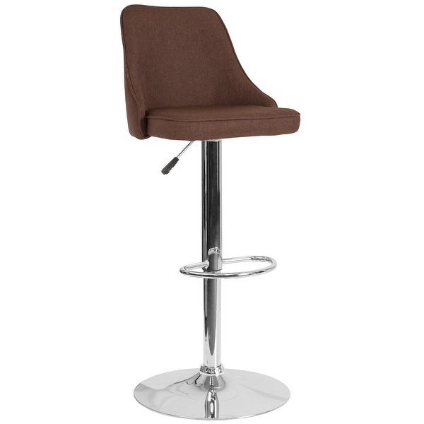 Modern Height-adjustable Chrome Barstool - 18