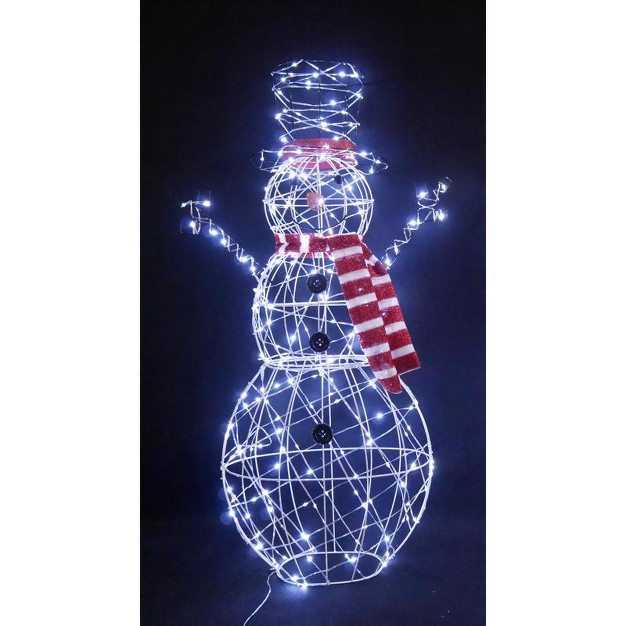 Celebrations Led Cool White 48 In Lighted Snowman Yard Decor