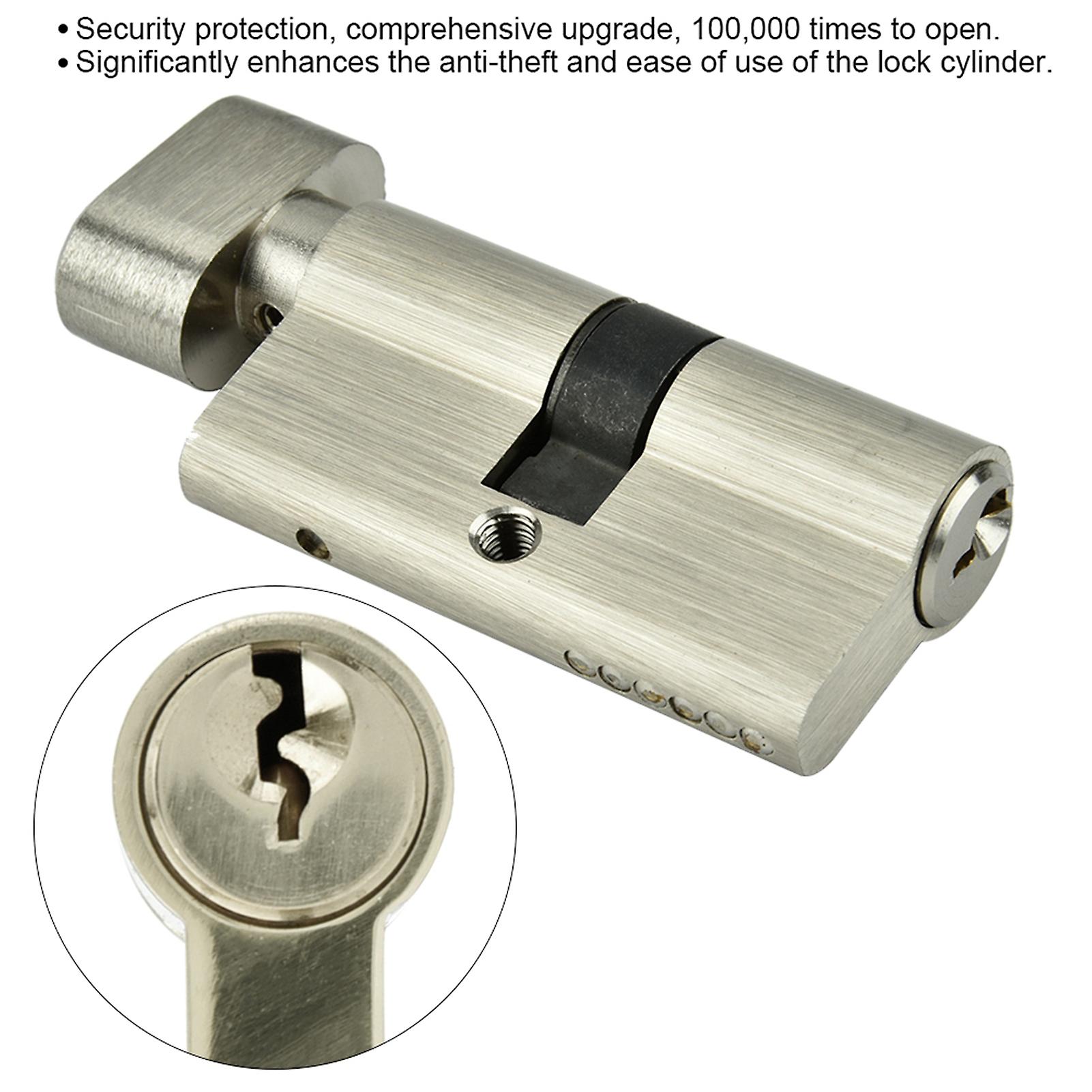 Copper Single Open Lock Cylinder Bedroom Door Lock Cylinder With Keys(l=60mm(30/30))