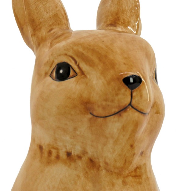 National Tree Company Ceramic Bunny With Basket Table Decoration Basket Empty To Fill Easter Collection 11 Inches