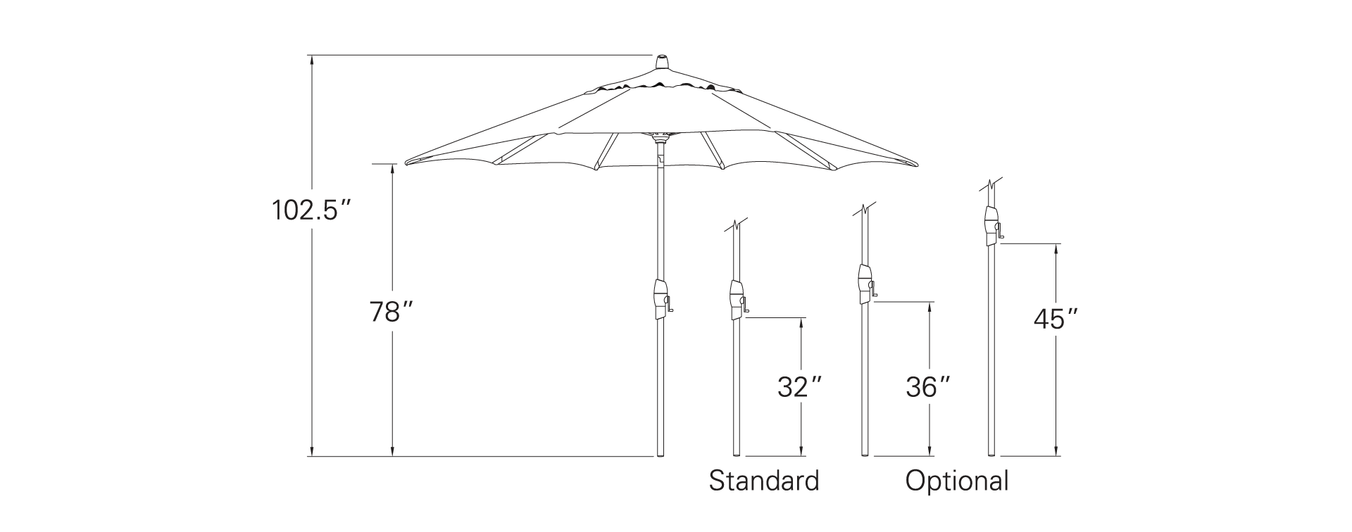 Treasure Garden 9' Auto Tilt Octagon Umbrella