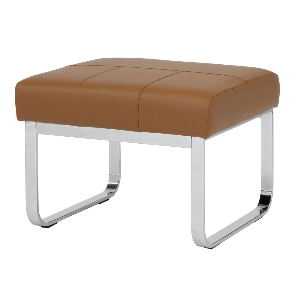 Studio Designs Home ure Rectangular Blended Leather Ottoman