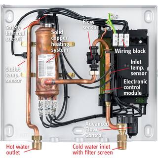 Stiebel Eltron Tempra 12 Plus Advanced Flow Control  Self-Modulating 12 kW 2.34 GPM Compact Residential Electric Tankless Water Heater Tempra 12 Plus