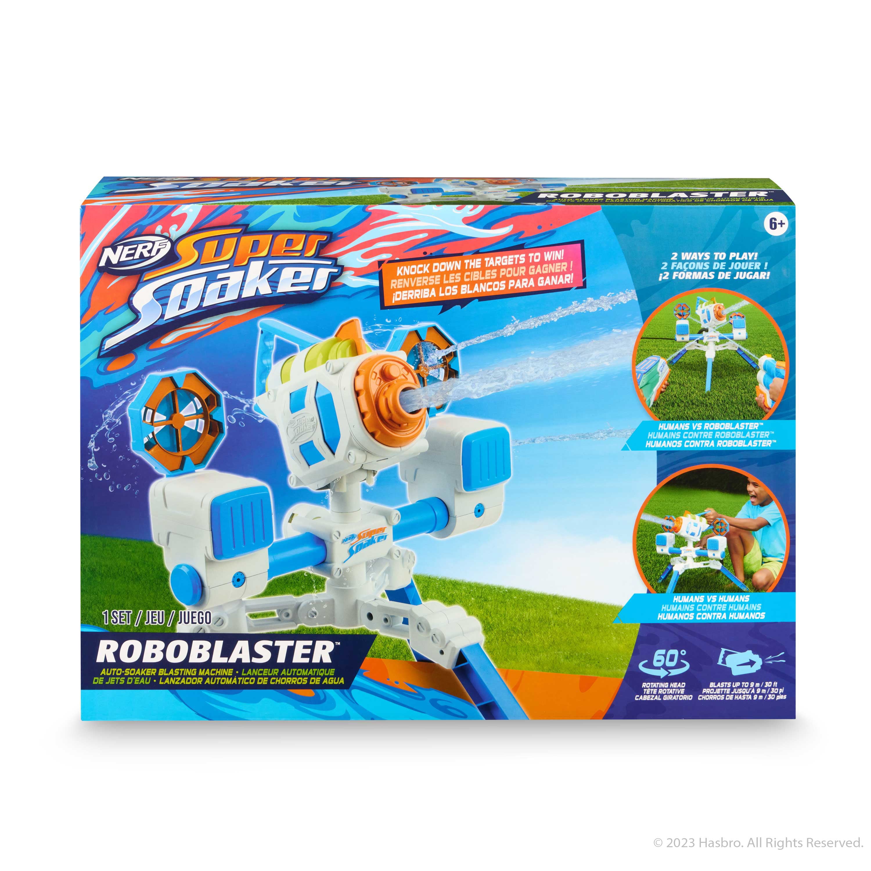 NERF Super Soaker RoboBlaster by WowWee – Automatic Soaker Blasting Machine Drenches You in Water