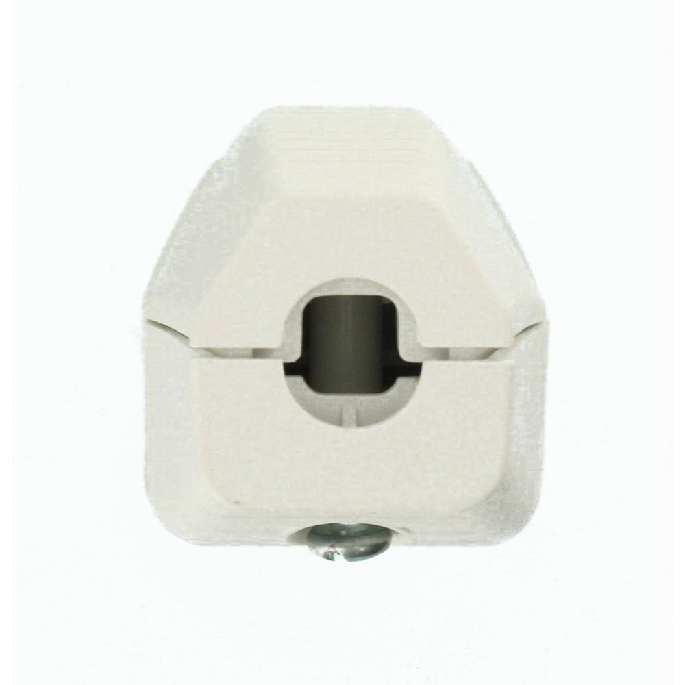 Leviton 15 Amp 125-Volt 3-Wire Grounding Plug White 002-3W101-0WH