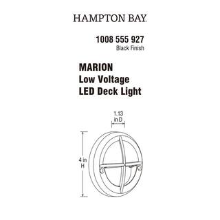 Hampton Bay Marion Low Voltage Hardwired Black LED Stair Light with Weather Resistant LBW2601LX-01