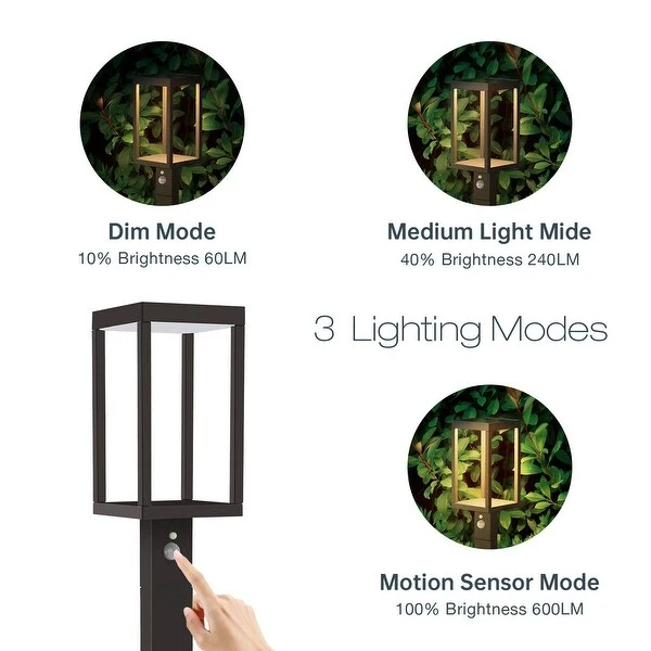 Inowel Solar Outdoor Light Pathway Dusk to Dawn Garden Lighting