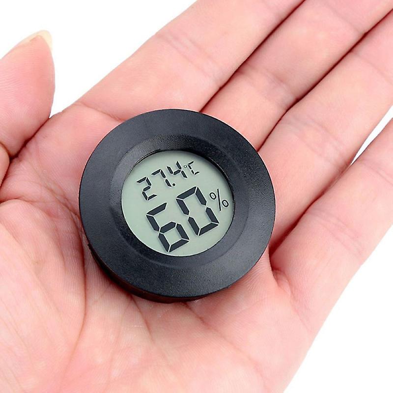 Mini Round Lcd Digital Thermometer Hygrometer Fridge Freezer Tester Temperature Humidity Meter Detector Thermograph Pet Auto Car