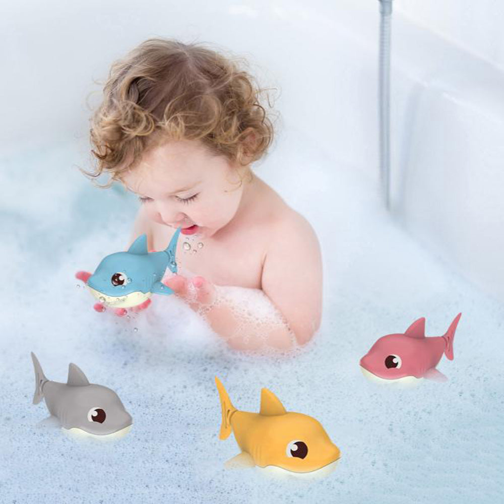 muxika Baby Bath Toys Shark Wagging Tail Rotating Device Bathtub Shower Toys for Toddlers Kids Boys Girls Pool Bathroom Toy