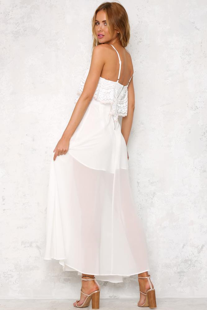 Heard A Rumour Maxi Dress White