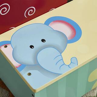 Tatayosi Blue MDF Animal Step Stool for Kids Top panel can be opened J-H-B05367932