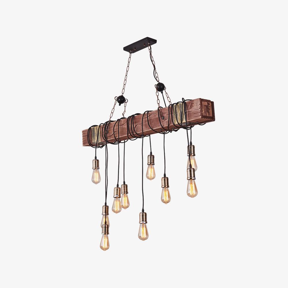 Wood Hanging Multi Chandelier