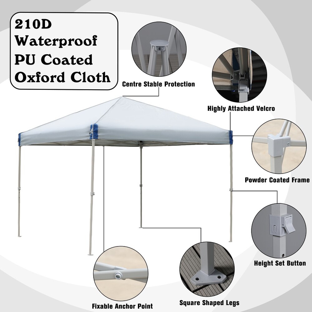 Aoodor 10 x 10 FT Pop Up Canopy Tent with Roller Bag  Portable Instant Shade Canopy for Camping  Party and Other Outdoor Events