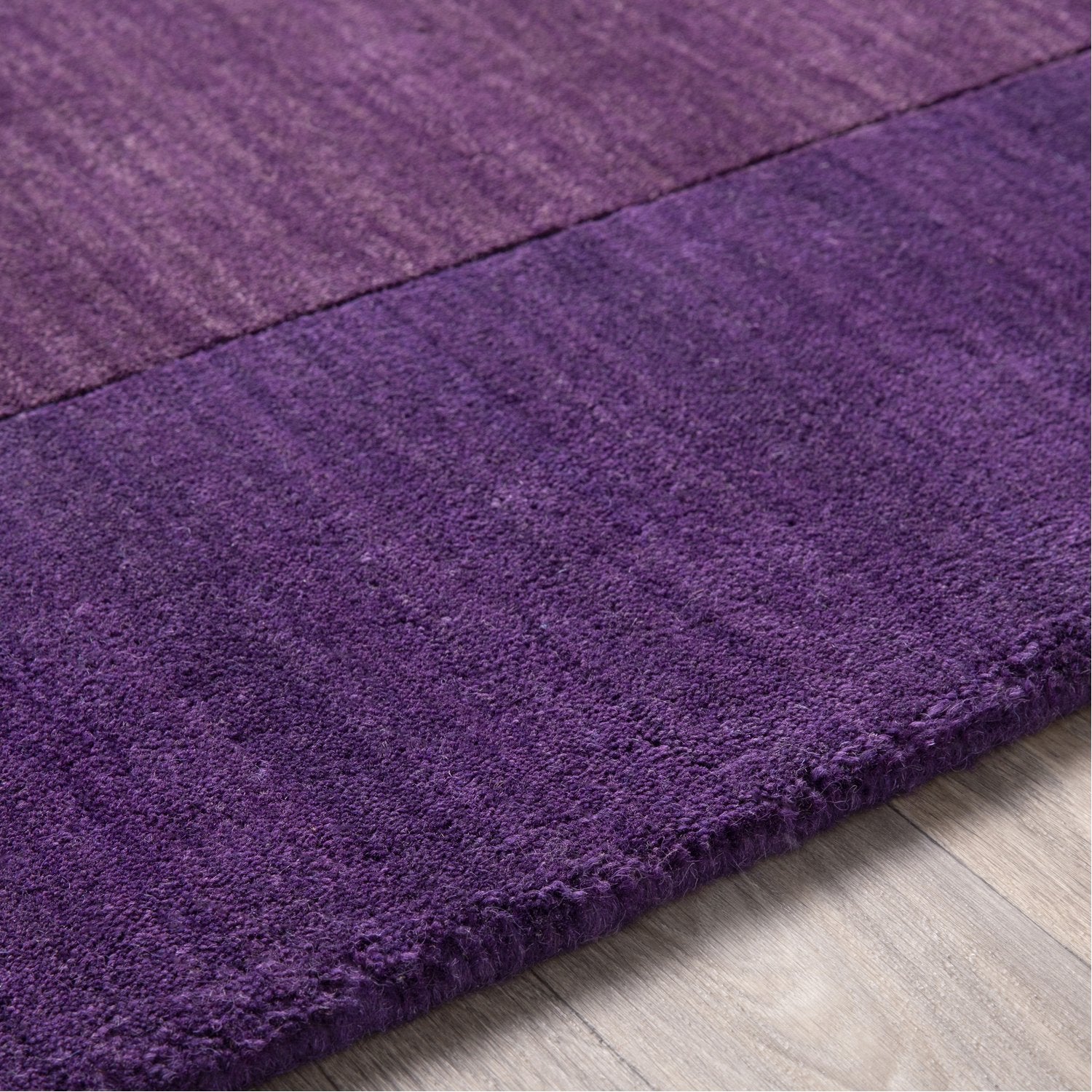 Mystique Collection Wool Area Rug in Aubergine and Dark Plum