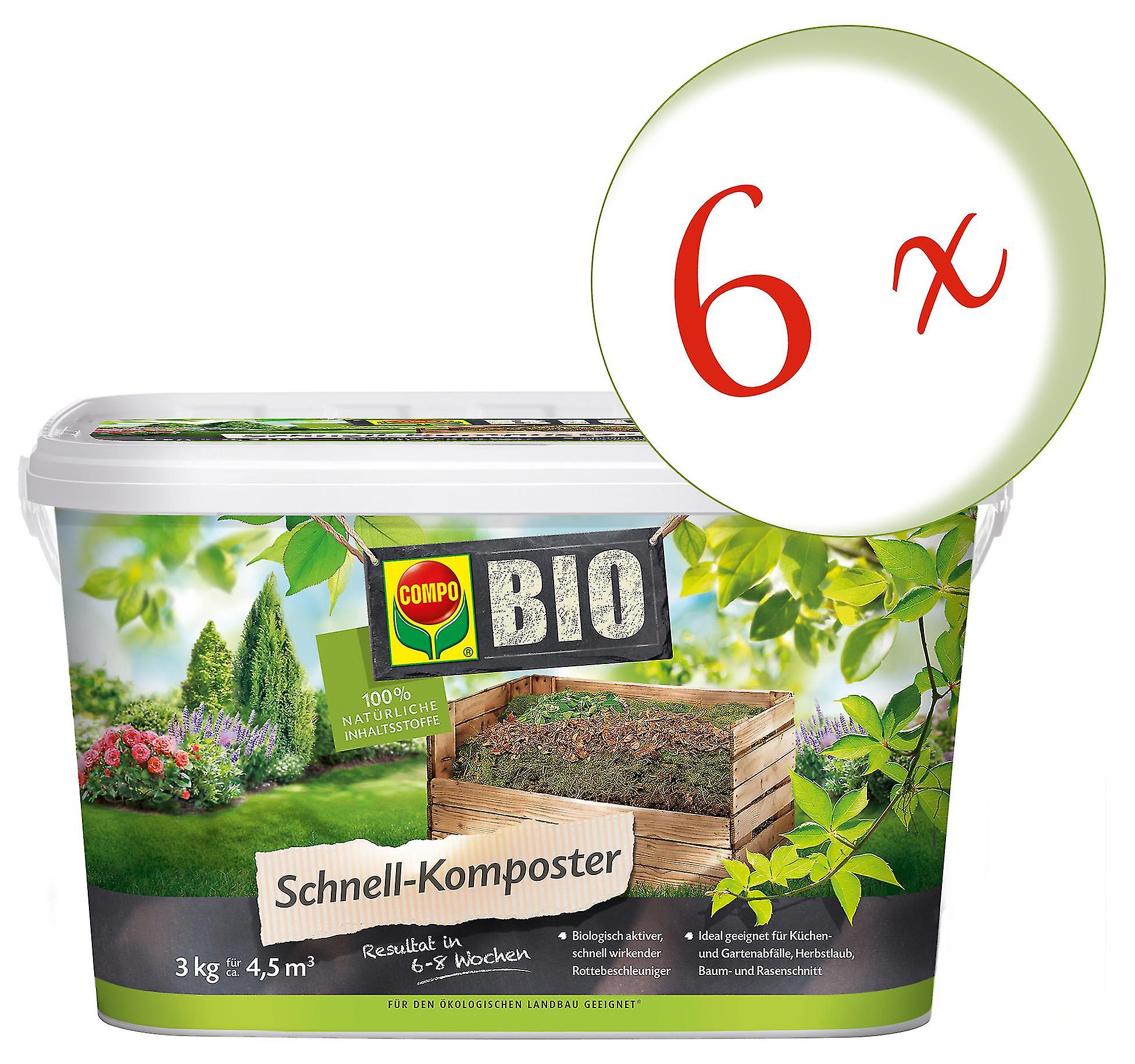 6 x COMPO BIO Schnell-Komposter， 3 kg