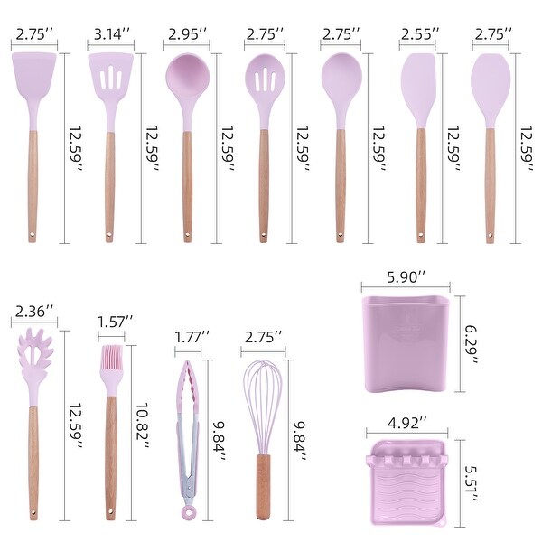 12-Piece Silicone Kitchen Utensils Set