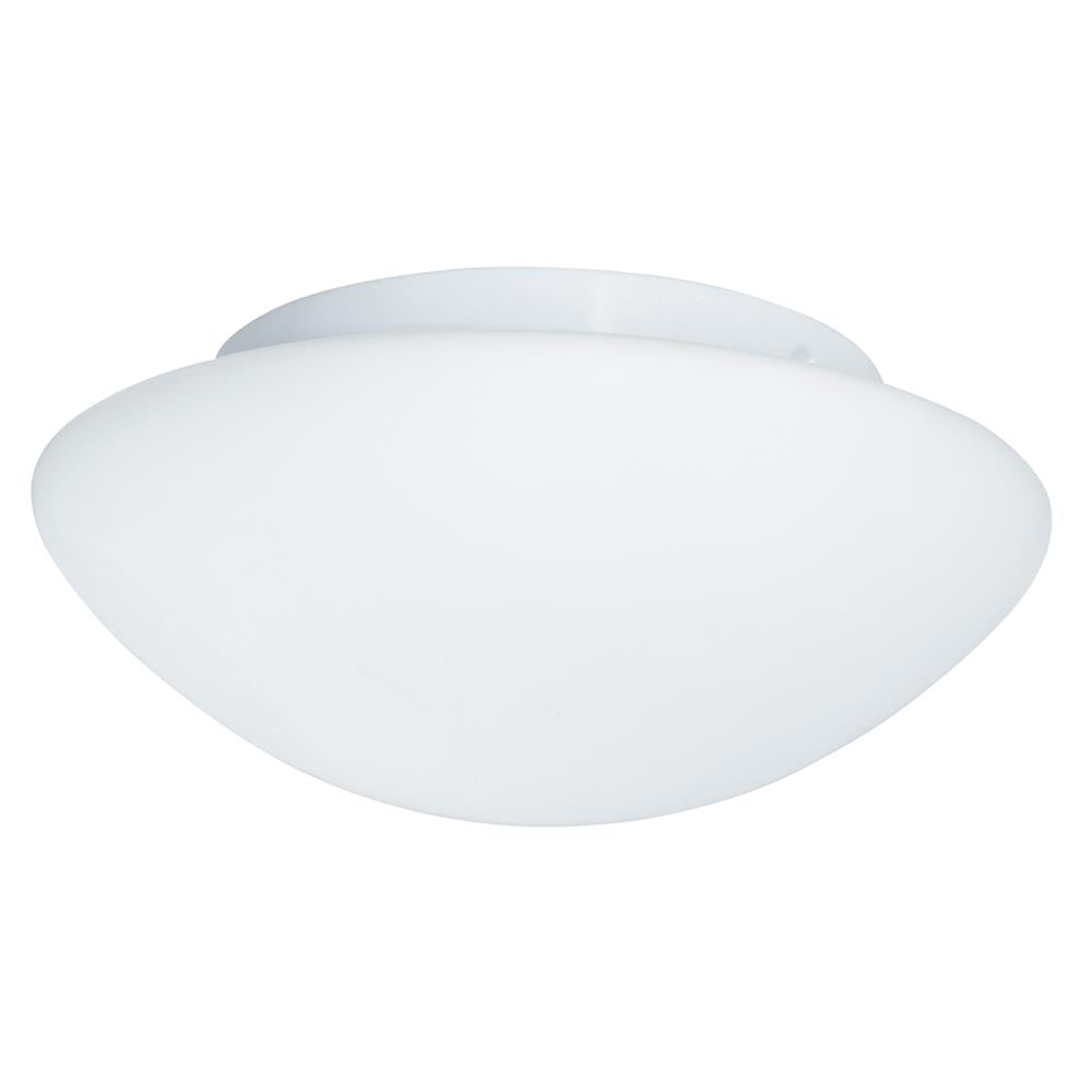 Searchlight 1910-35 White Bathroom Modern Round Flush Light with Opal Glass Shade 350mm