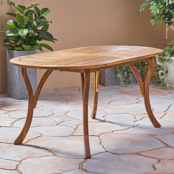 Leisure Zone Stylish Outdoor Acacia Wood Dining Table