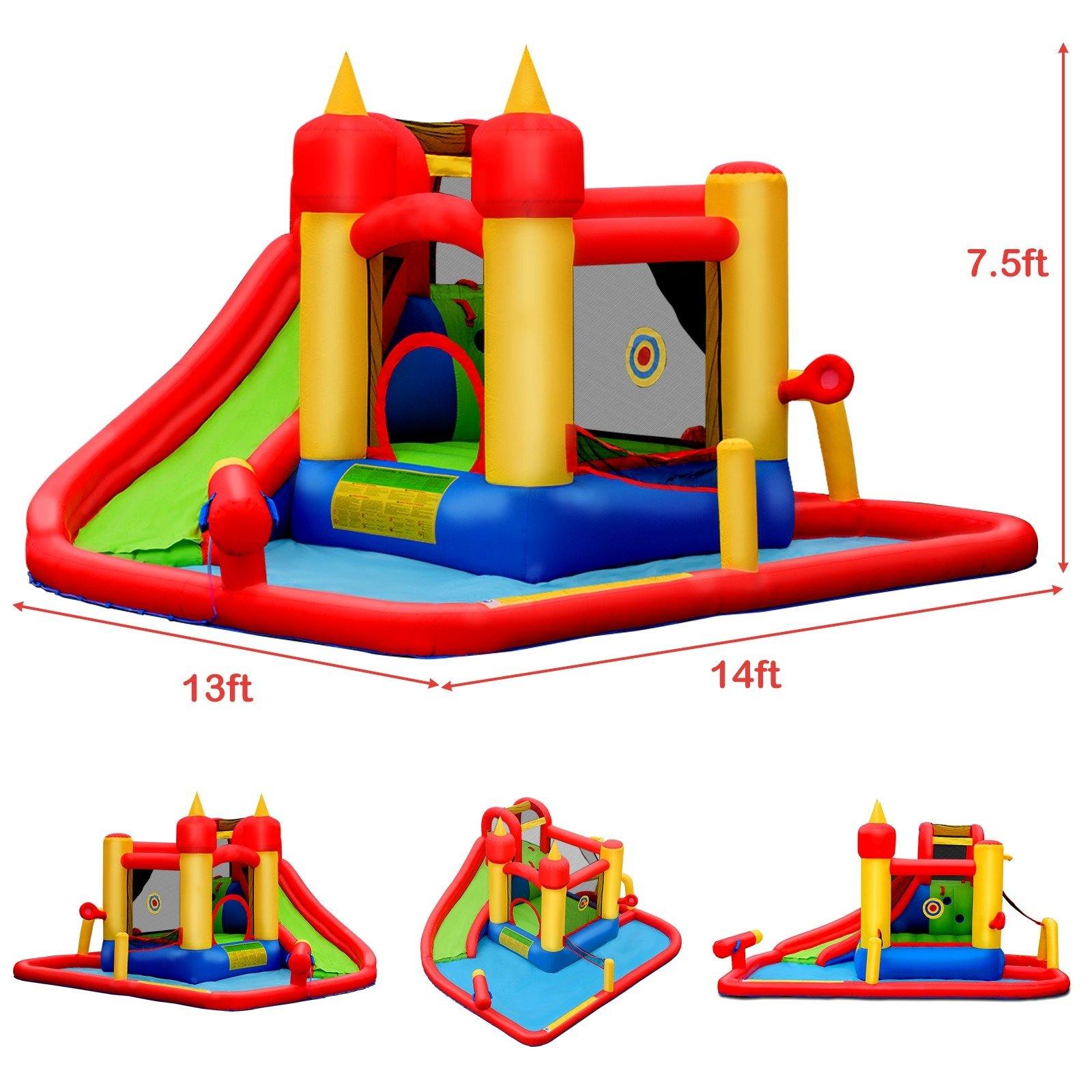 Inflatable Bounce House, Mighty 7 in 1 Water Slide Park