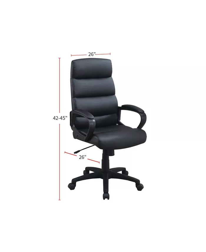 Simple Relax High-Back Adjustable Height Office Chair in Black