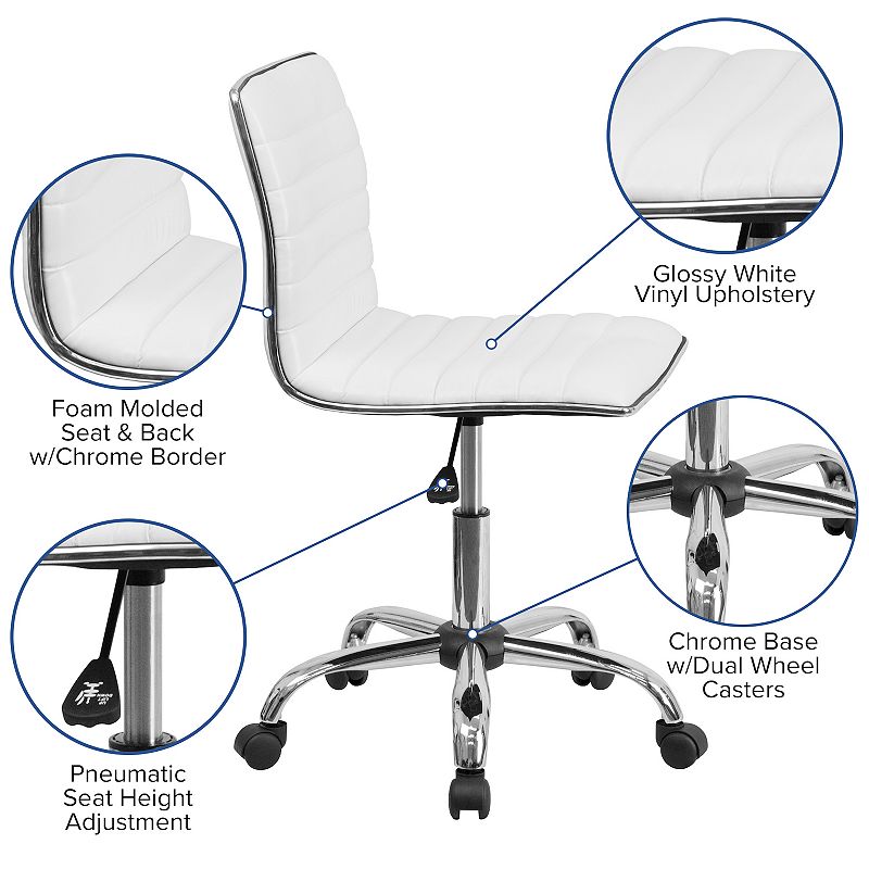 Flash Furniture Park Adjustable Standing Desk and Armless Swivel Office Chair 2-piece Set