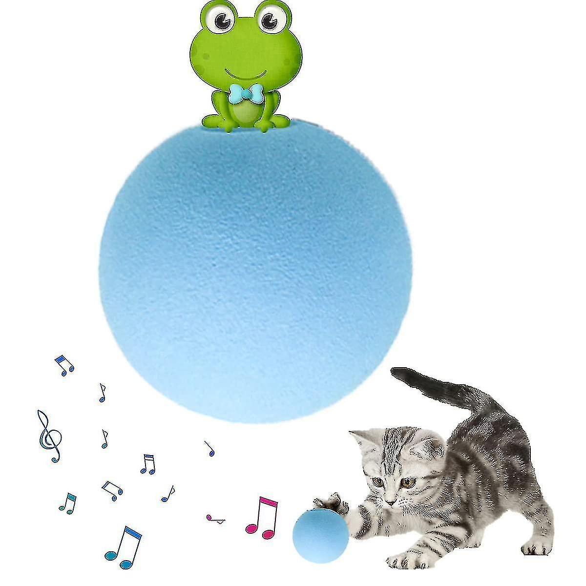 Relax Love Interactive Cat Toy， With Cries Of Birds， Frogs And Crickets， Plush Cat Balls Chase