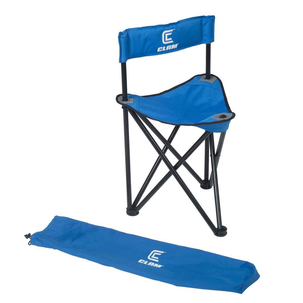 Clam Folding Tripod Chair  Blue