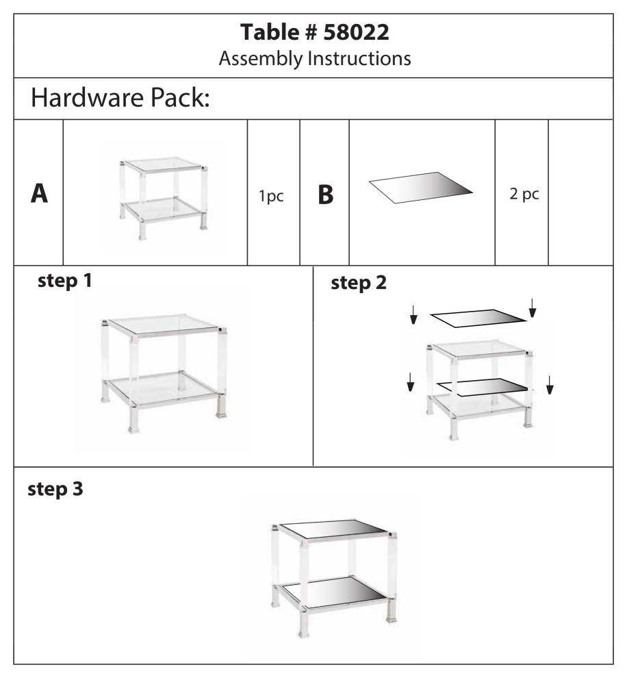 HOWARD ELLIOTT CLARE Side Table Polished Acrylic Tempered Glass   Side Tables And End Tables   by Howard Elliott Collection  Houzz