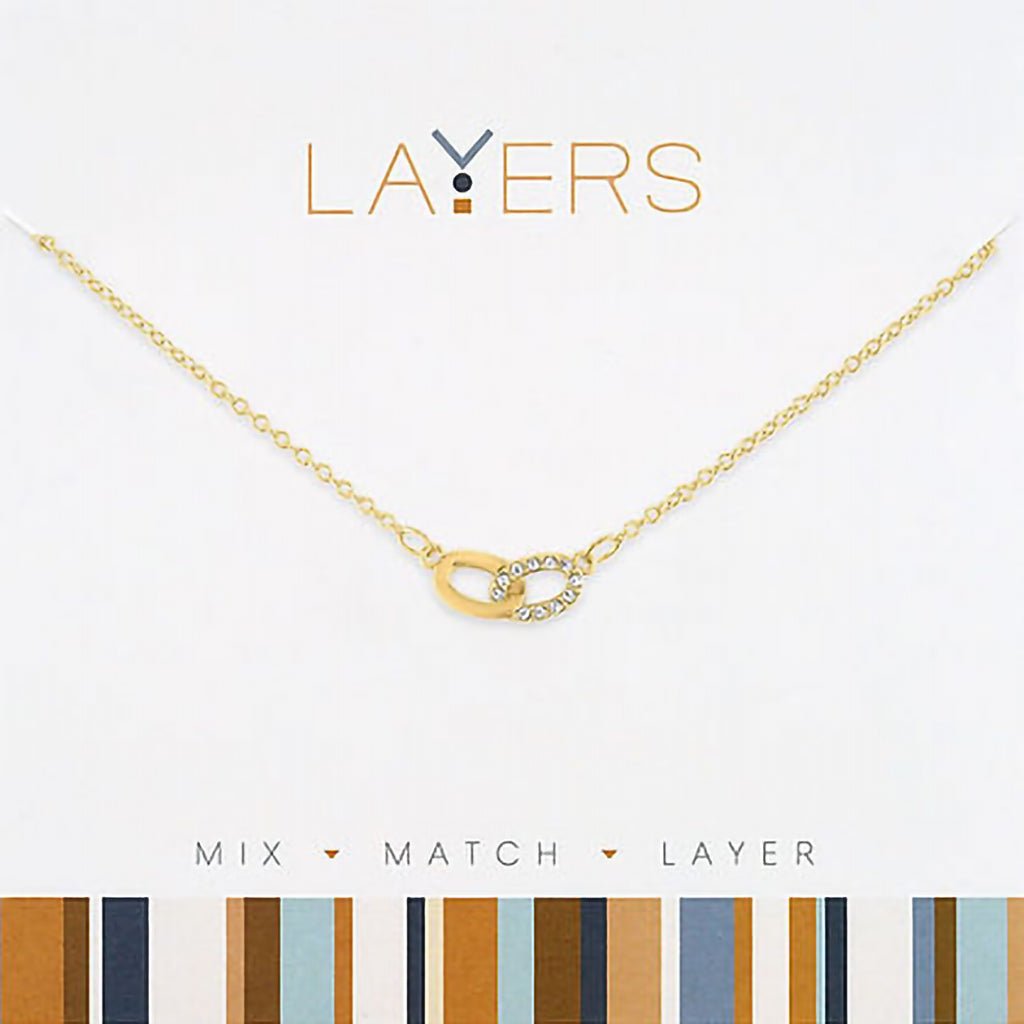 Center Court Gold Links Layers Necklace