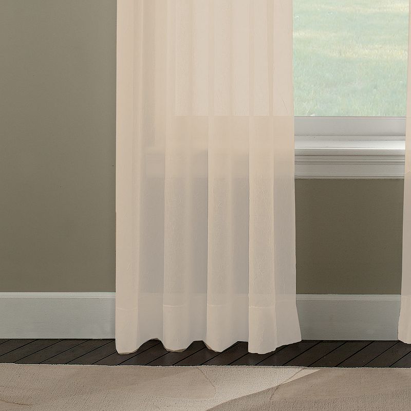 Window Curtainworks 1-Panel Trinity Crinkle Voile Window Curtain