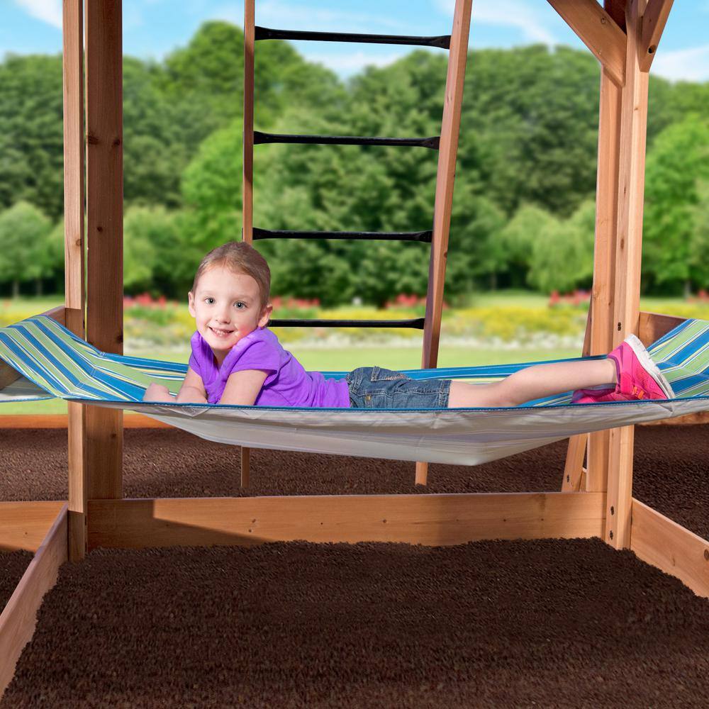 Backyard Discovery Caribbean All Cedar Swing Playset 1606029com