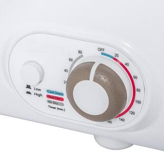 HwoamneT 2.65 cu.ft. Vented Smart Compact Portable Electric Dryer Stainless Steel Clothes Dryers in White BLW#HGJ003