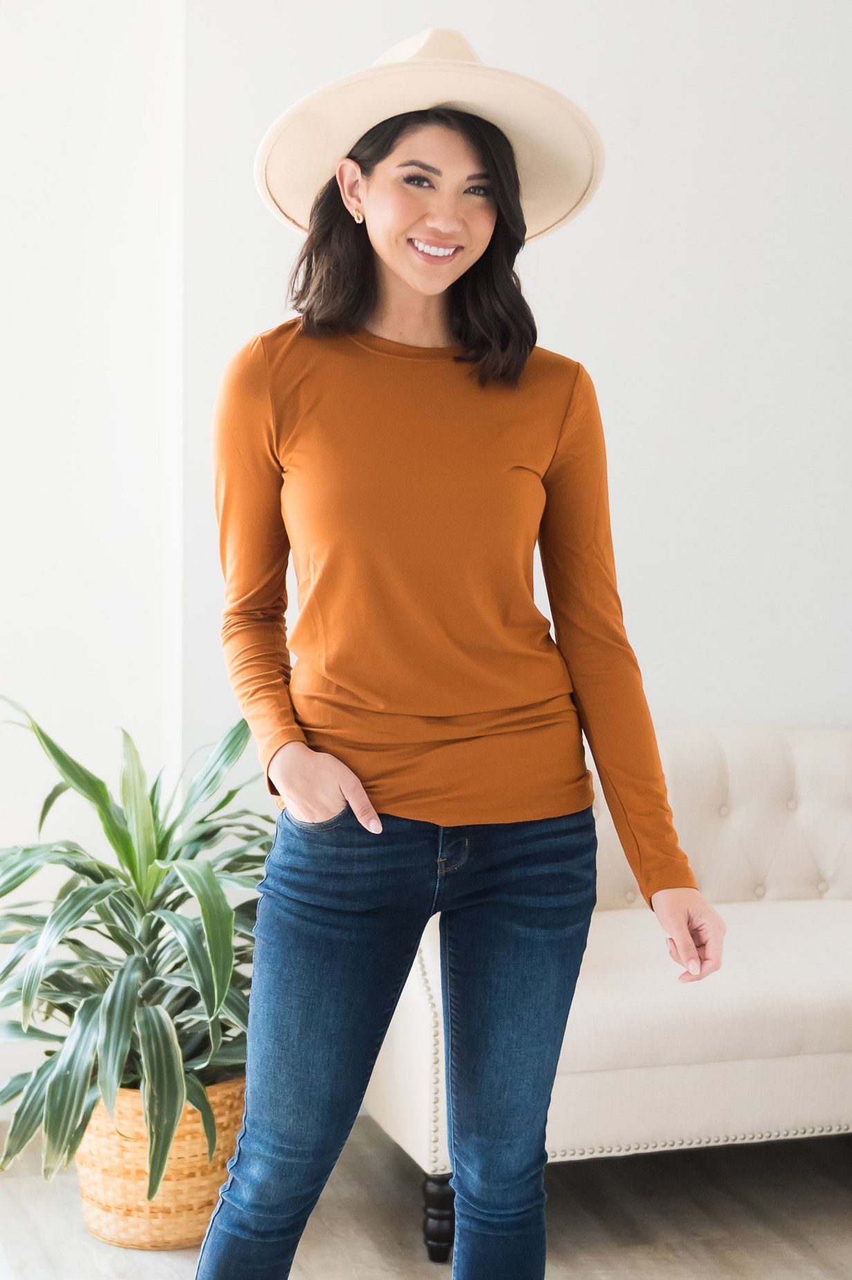 Simple Stunner Modest Long Sleeve Shirt