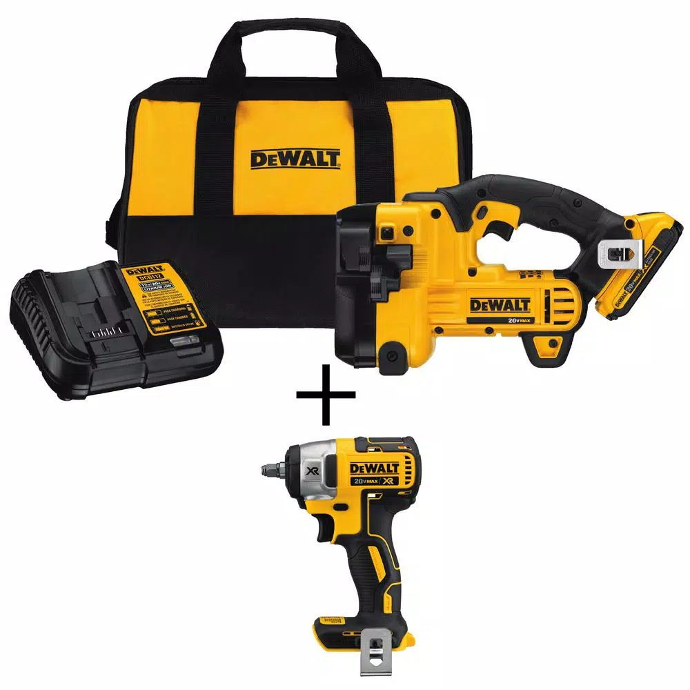 DEWALT 20-Volt MAX XR Cordless Barrel Grip Jigsaw with (1) 20-Volt 2.0Ah Battery and 3/8 in. Impact Wrench and#8211; XDC Depot