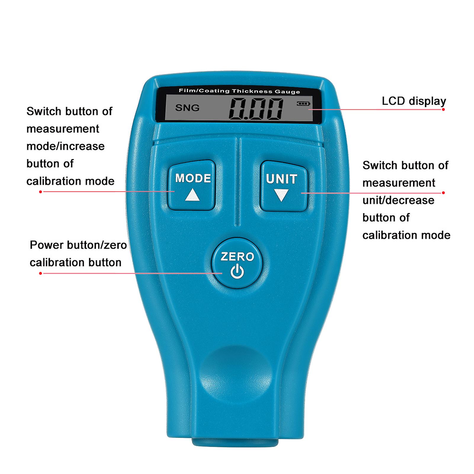 Coating Thickness Gauge Lcd Digital Paint Thickness Probe Tester Car Paint Depth Test Meter Paint Tester Measure Coating Film For Car No.296934