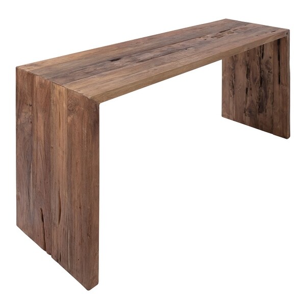 Camila 54-inch Rectangular Reclaimed Teak Waterfall Console Table